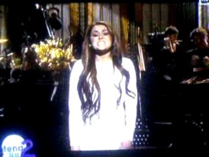 bscap0300 - Miley on SNL Opening Monologue in Romana