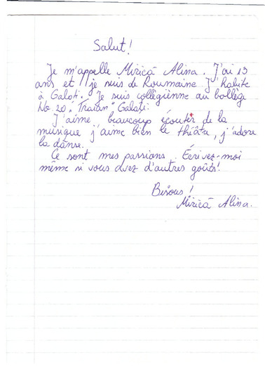 scrisoare 1 - Parteneriat Franta -Amboise