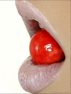 sexy-lips-and-cherry-lg-gd330-phone-wallpaper - Buze