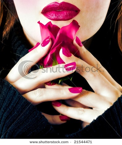 stock-photo-woman-with-a-rose-21544471 - Buze1