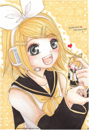 Kagamine_Rin__Chibi_Len_by_cherriuki