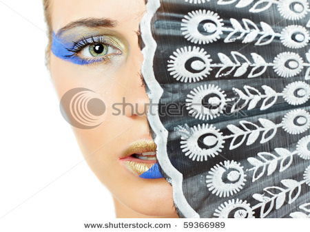 stock-photo-model-with-art-make-up-on-white-background-59366989