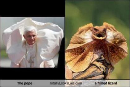 the-pope-totally-looks-like-a-frilled-lizard - asemanari