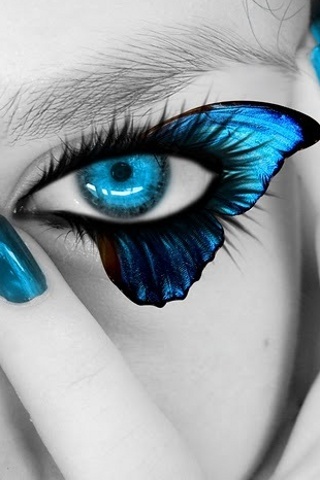 Blue-Butterfly-Eye-Makeup-Wallpaper - Ochi2
