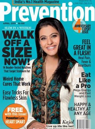 kajol-on-prevention-magazine-april-2011-india - Kajol Devgan