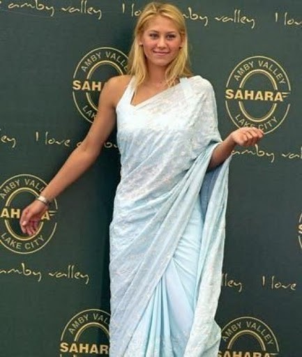 Anna Kournikova in saree - Hollywood in Bollywood