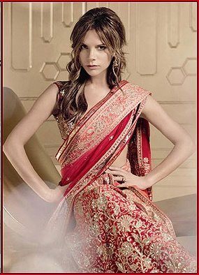 Victoria Beckham in saree - Hollywood in Bollywood
