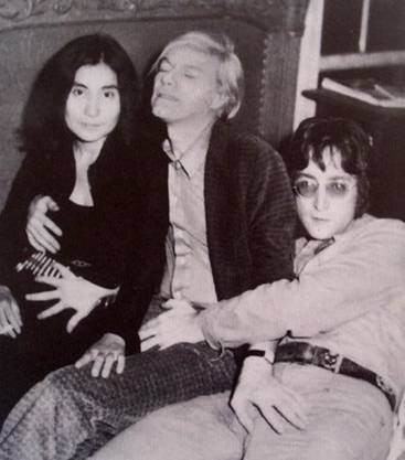John Lennon, Yoko Ono, Andy Warhol