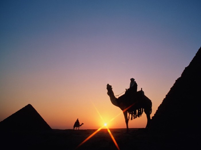 Pyramid Sunset, Giza, Egypt - Egipt