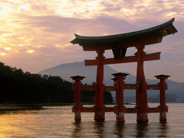 Miyajima Shrine at Sunset, Miyajima, Japan