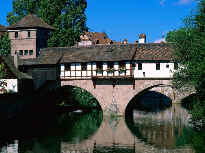 Pegnitz River, Nuremberg, Bavaria, Germany - Germania