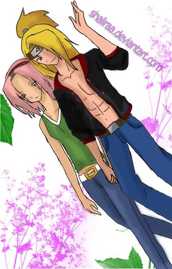 Deidara_and_Sakura_