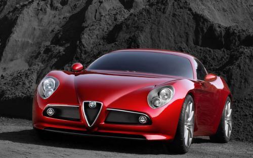 Imagini Masini Alfa Romeo 8C Competizione Poze Masina Rosie - vedete si masini frumoase