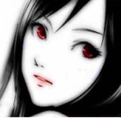 emo girl cu red eyes - Anime Emo