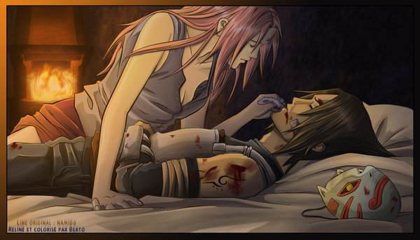 After_his_mission_colored - SasuSaku