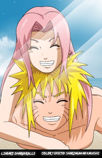 Naruto_y_Sakura_en_la_playa