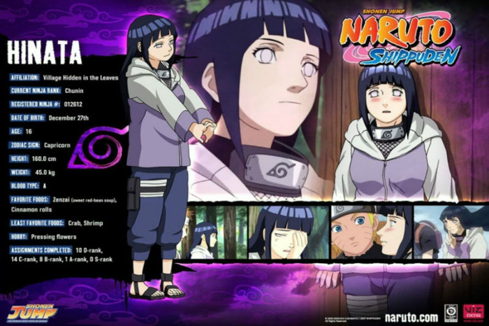 Hinata - Naruto Info Cards