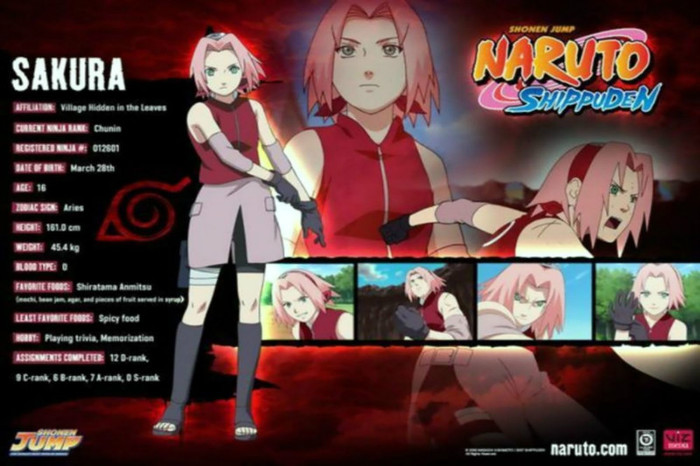 Sakura - Naruto Info Cards