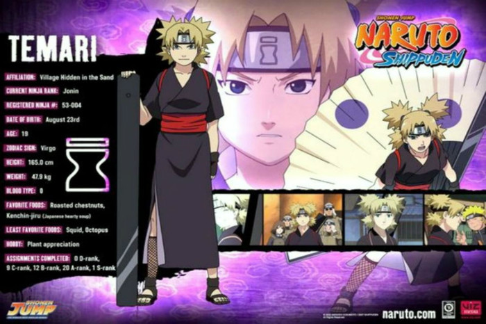 Temari - Naruto Info Cards