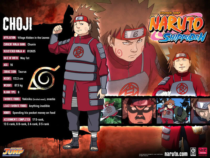Choji - Naruto Info Cards