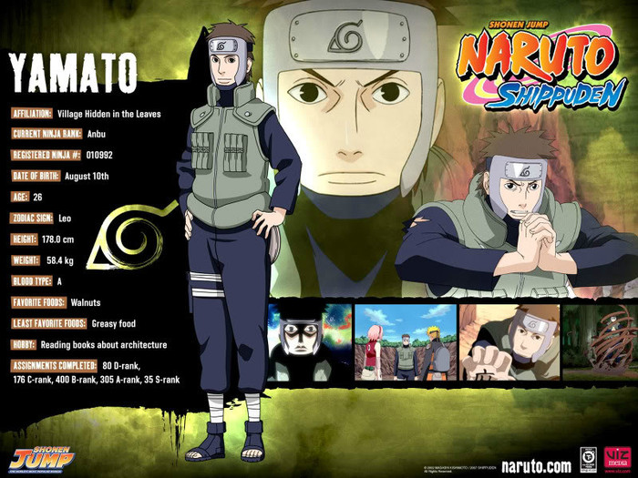 Yamato - Naruto Info Cards