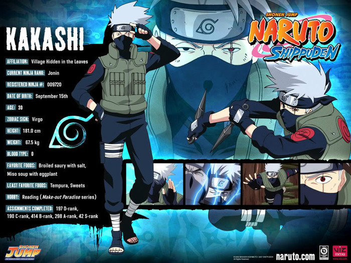 Kakashi - Naruto Info Cards