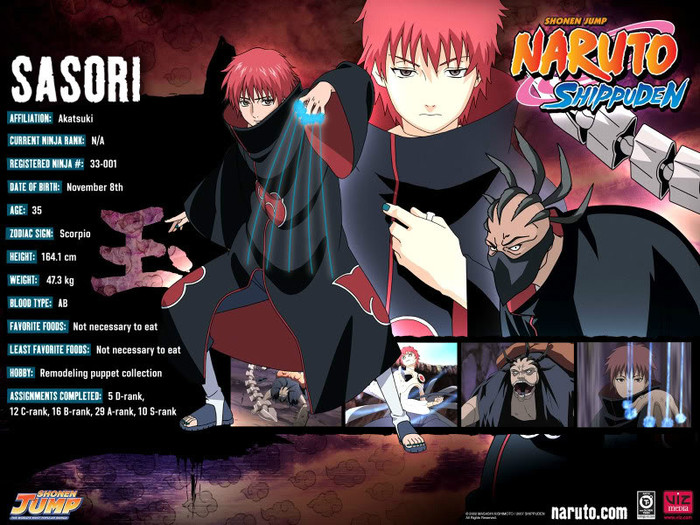 Sasori - Naruto Info Cards
