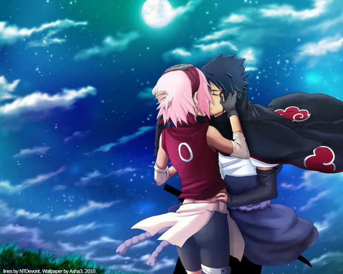 sasusaku kiss