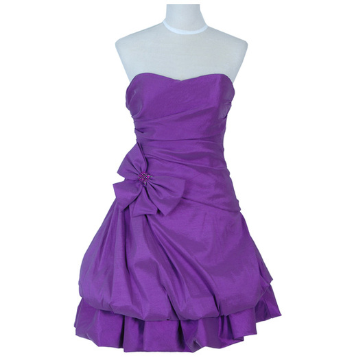 Bow-Front Purple Dress - rochiii frumoase
