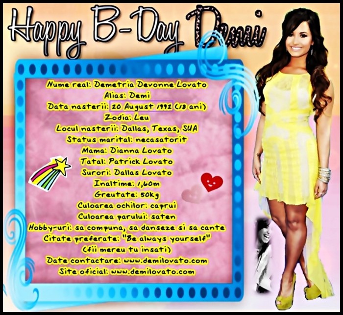 `. Happy B-DAY Demi .` - x - Number 01 - Onee - x