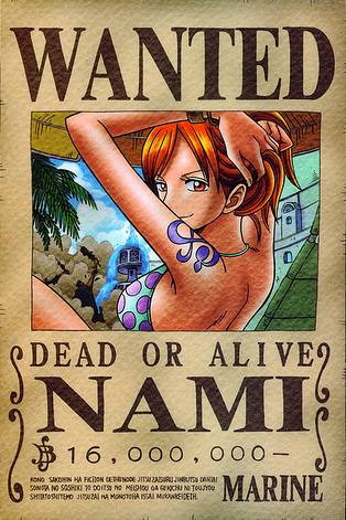 Nami-wanted - recompensele echipei palarie de paie