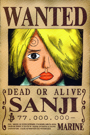 Sanji-wanted - recompensele echipei palarie de paie
