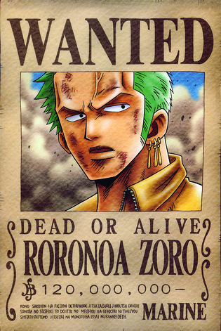 Zoro-wanted - recompensele echipei palarie de paie