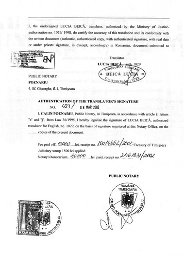 Ministry of Agriculture order