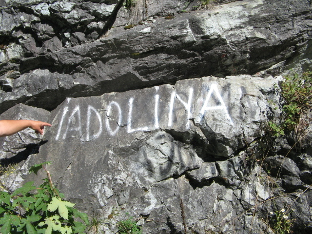 IMG_5386; Atenţie la indicatoare! Chiar şi cele existente sunt mici şi ascunse printre copaci.
