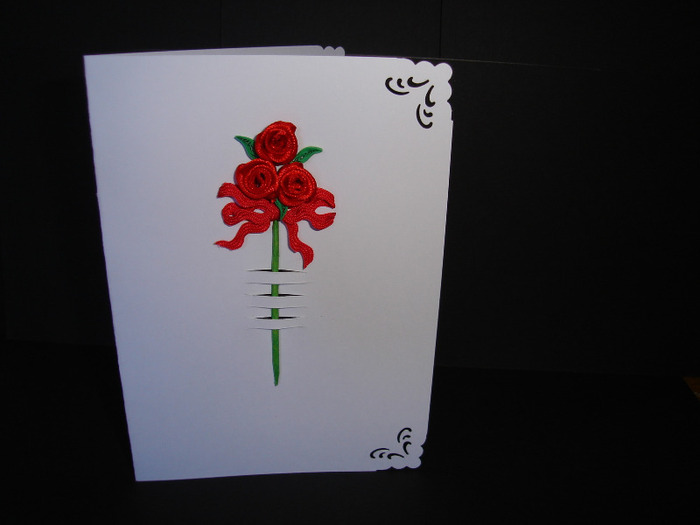 felicitare - tehnica rularii hartiei -  quilling