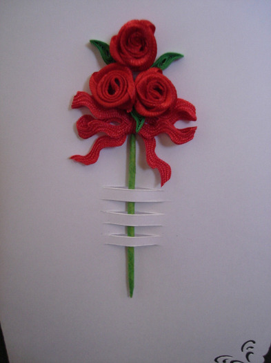 felicitare - tehnica rularii hartiei -  quilling