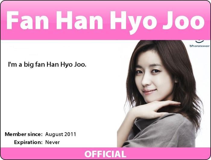 card official Han Hyo Joo - Club Han Hyo Joo glittery