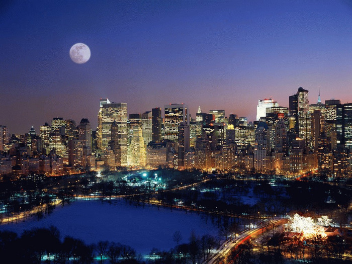 Moonrise-Over-Manhattan-Island-New-York-08 - New York-capitala lumii