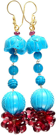 carved_turquoise_umbrella_with_faceted_pink_tourmaline_jrf83
