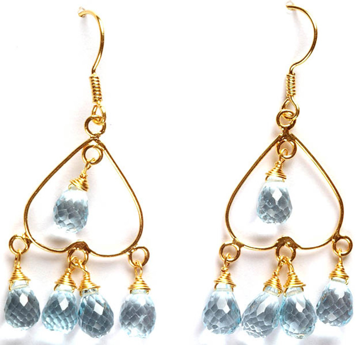 faceted_aquamarine_drop_earrings_jqy12 - Cercei indieni