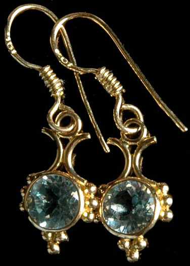 faceted_aquamarine_earrings_jqk36 - Cercei indieni