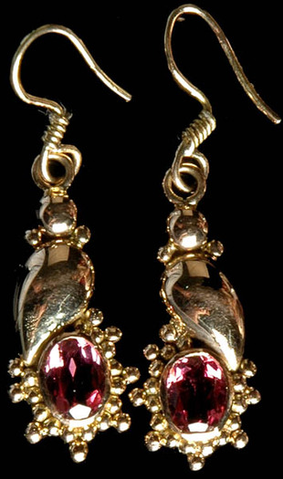 pink_tourmaline_earrings_jqc57 - Cercei indieni