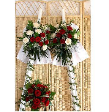 Set lumanari si buchet 700 lei