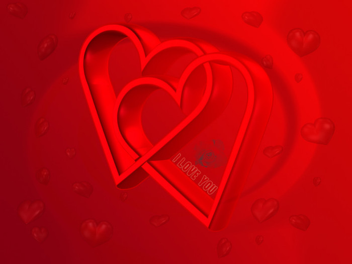 wallpaper 2 inimi valentine - Timpul a trecut