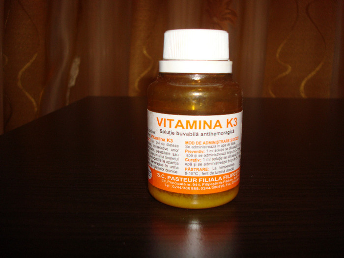 Vitamina K3 - MEDICAMENTELE SI FURAJELE  URECHIATILOR
