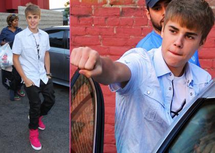 justin-bieber-walk-fame-punch - justin bieber