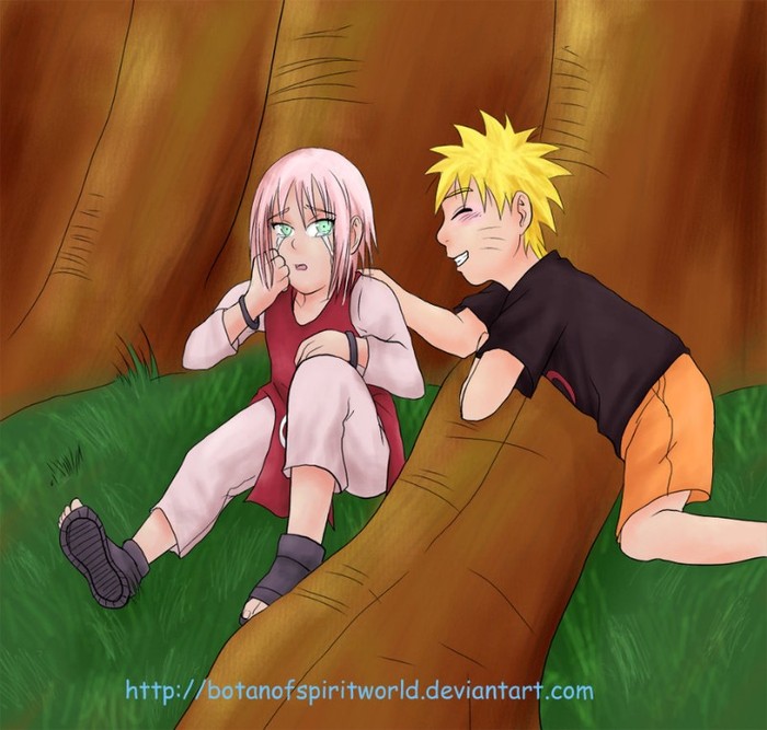 NaruSaku_Don__tCry_Sakura_chan_by_BotanofSpiritWorld