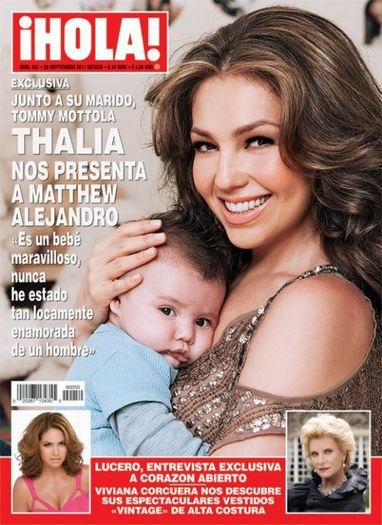 1 - Thalia ni-l prezinta pe Matthew Alejandro in revista HOLA