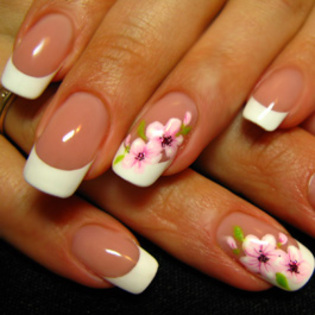 Beautiful decoration for nails -pink flowers